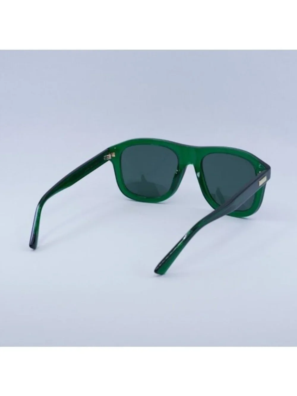 Gucci GG1316S 004  Sunglasses Transparent Green Aviator Frame, Green Lenses